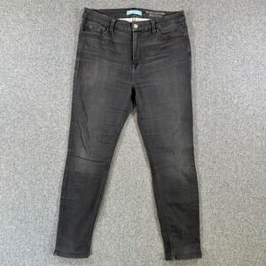 7 For All Mankind Jeans Womens 31 High Waist Ankle Skinny Black b(air) Denim
